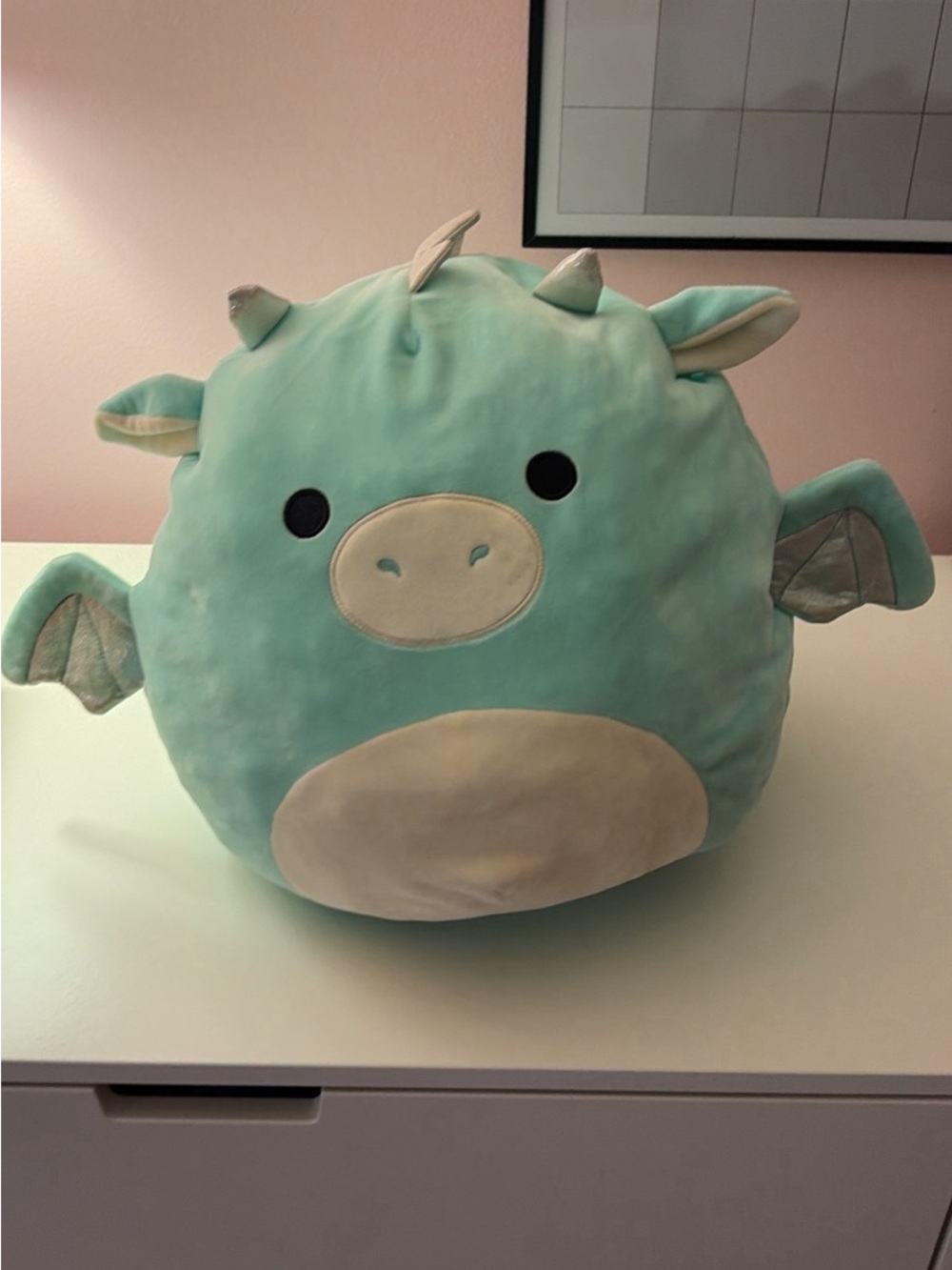 Squishmallows Mint Green Dragon Plush with Cream Accents